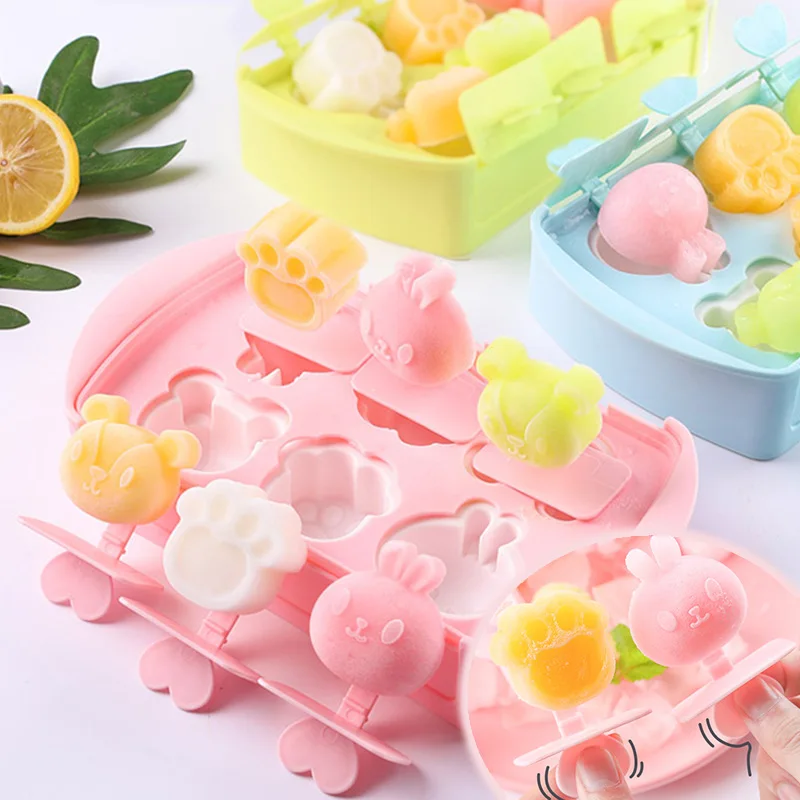 

LOVE'N LV068 Ins ice cream mould silicone ice cream popsicle molds diy animal ice box mold for refrigerator storage