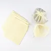 Wholesale reusable thin filter bags natural drawstring organic cotton tea bag