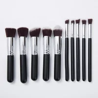 

Black 10pcs Synthetic Hair Makeup Brush Private Label Make Up Brushes Wholesale Makeup Brush Set