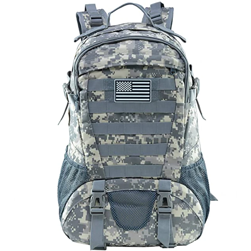 

Mountaineering Rucksack Military Fan for Hiking Day Pack Waterproof 30L Bag with USA Flag Patch Molle Outdoor Tactical Backpack, Customized color