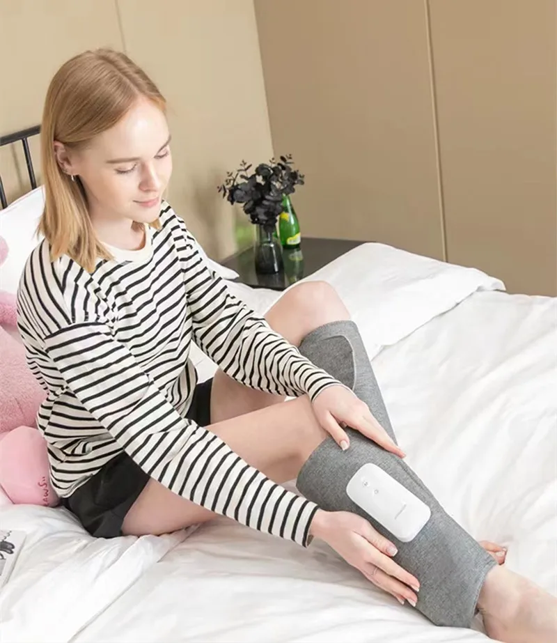 

High Quality Wireless Cordless Air Compression Leg Massagers Blood Circulation Heating Portable Leg and Calf Massager