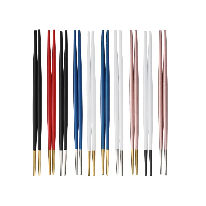 

Japanese style Stainless steel Sushi Chopsticks black