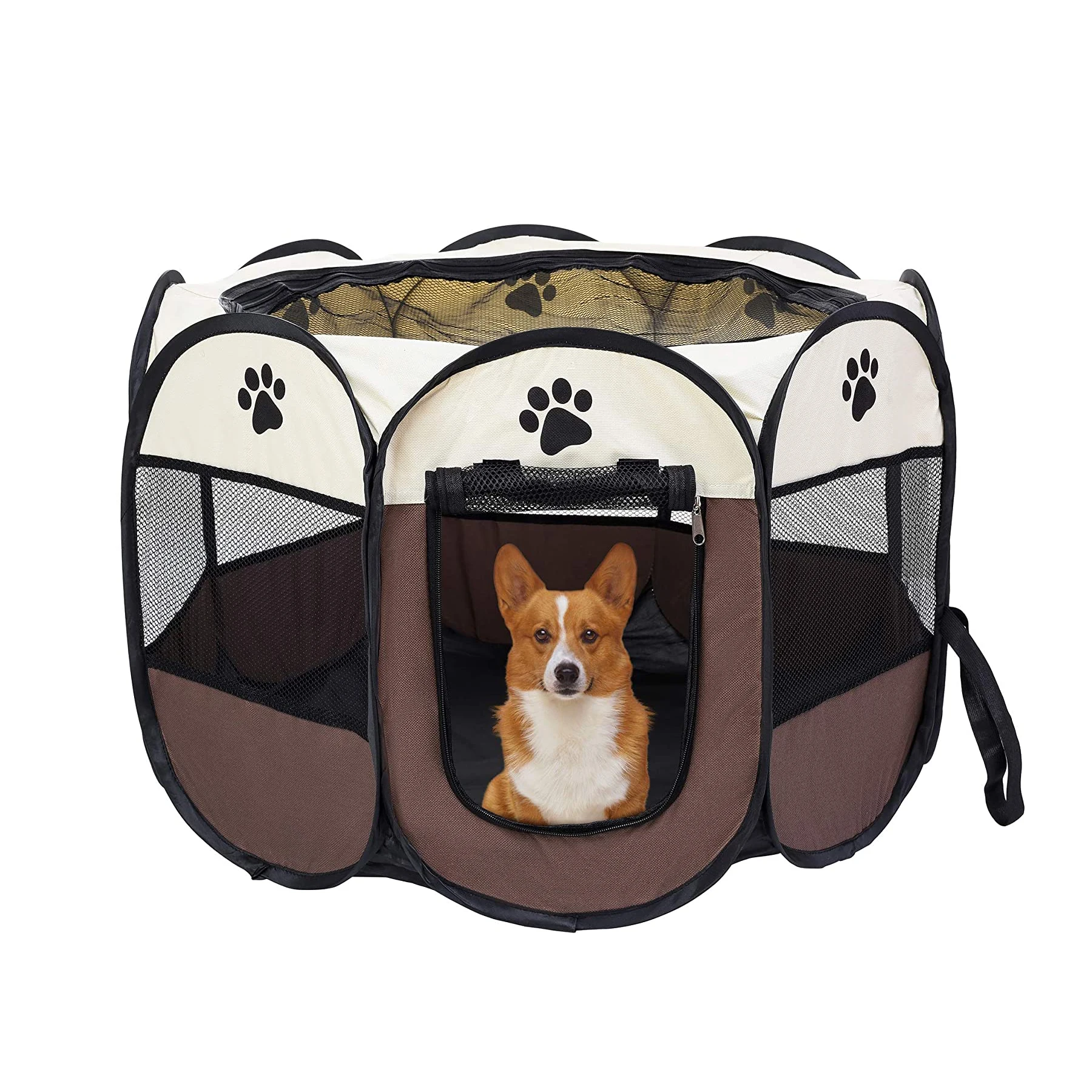 

Portable Foldable Pet Playpen Puppy playpen Pet Tent with Carrying Case Collapsible Crate Indoor/Outdoor Use, Customized colors