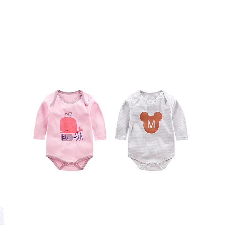 

Ebay Hot Sale Wholesale Price Baby Ribbed Cloth Long Sleeve White Cute Romper