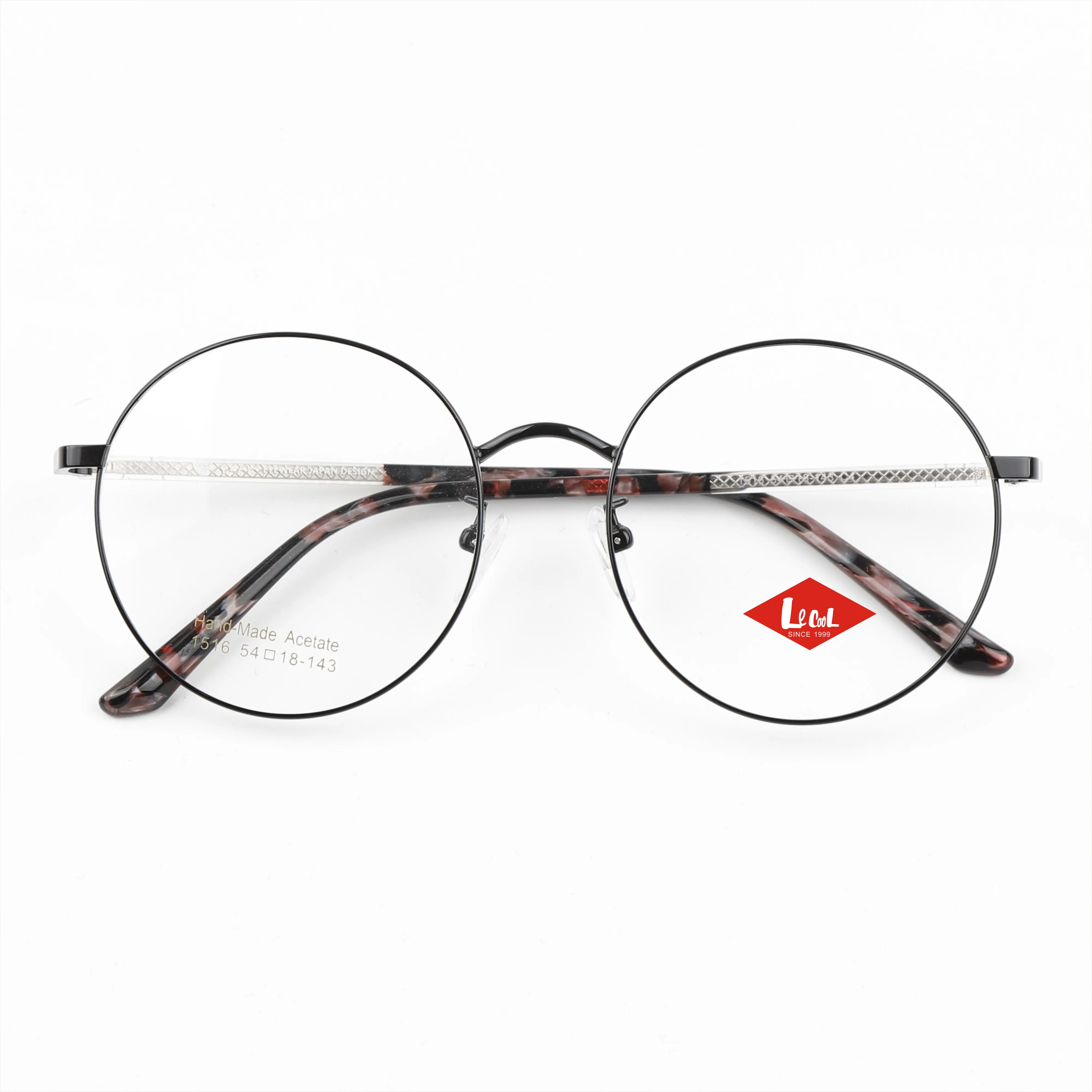 

Fancy Designer Folding Black Round Prescription Glasses Optical Acetate Spectacle Myopic Metal Eyewear Specs Frame Oem Guangzhou