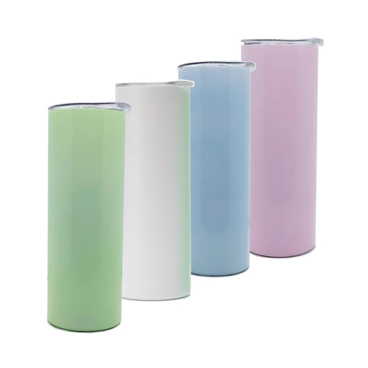 

DIY blank sublimation double walled insulated 304 stainless steel 20oz glow in dark luminous paint straight tumbler