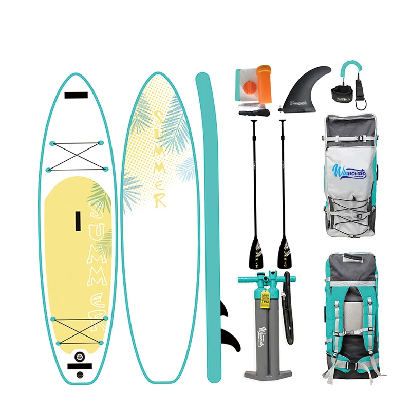 

WINNOVATE428 2021 NEW Design Stand Up Drop Stitch Fabric Surfing paddleboard SUP board inflatable for beginner