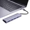 2019 HCET Aluminum Alloy the most cost efficient 4 Port USB Type C Hub with 4 * USB 3.0 Port Extension dock