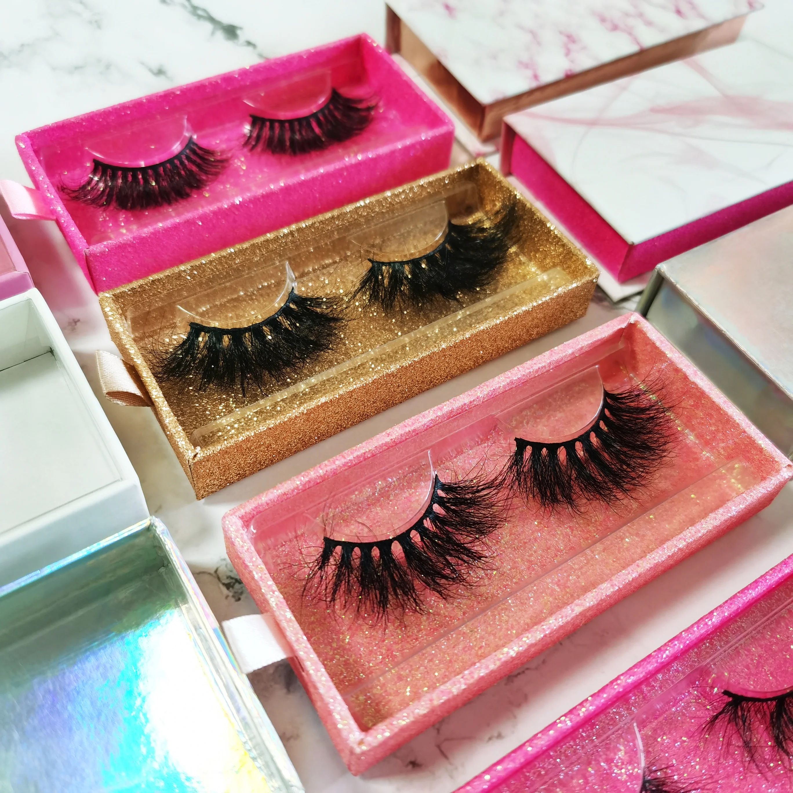 

wholesale starting eyelash business private label natural strips eyelashes with book packaging unique eyelashes packaging set