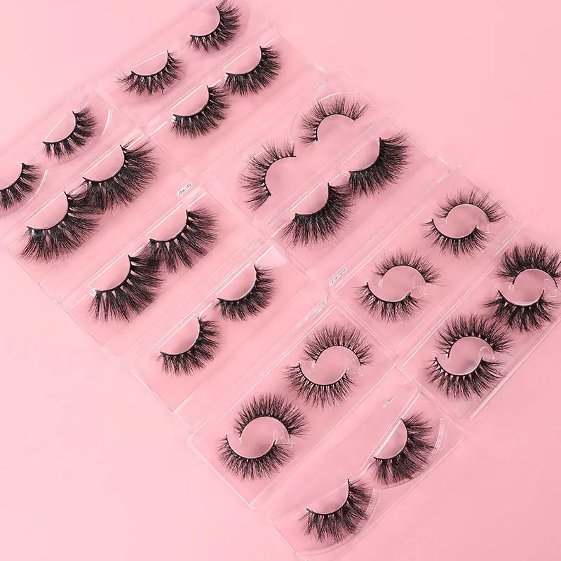 

fluffy strip false eyelashes handmade lashes 5d 25mm mink lashes3d wholesale vendor custom eyelash packaging box logo pestanas
