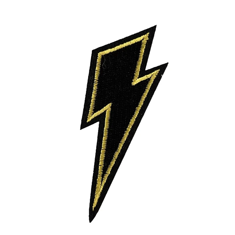 

Cartoon image lightning symbol tizap icon embroidery lightning iron Decal patch