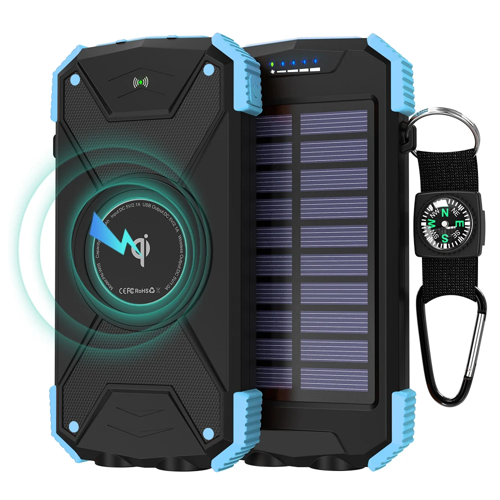 

2021 High grade new waterproof solar power bank for unique products best seller model on the market for backpacker solar charger