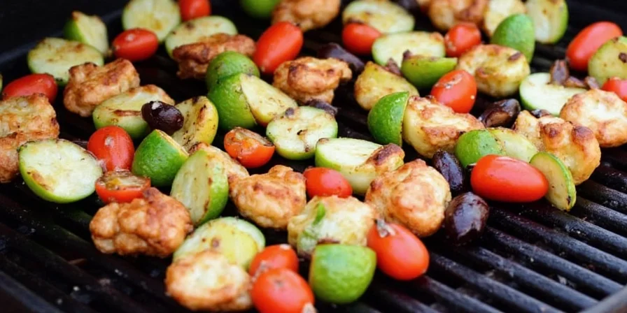 Garlic and smoked paprika grilled eggplant skewers