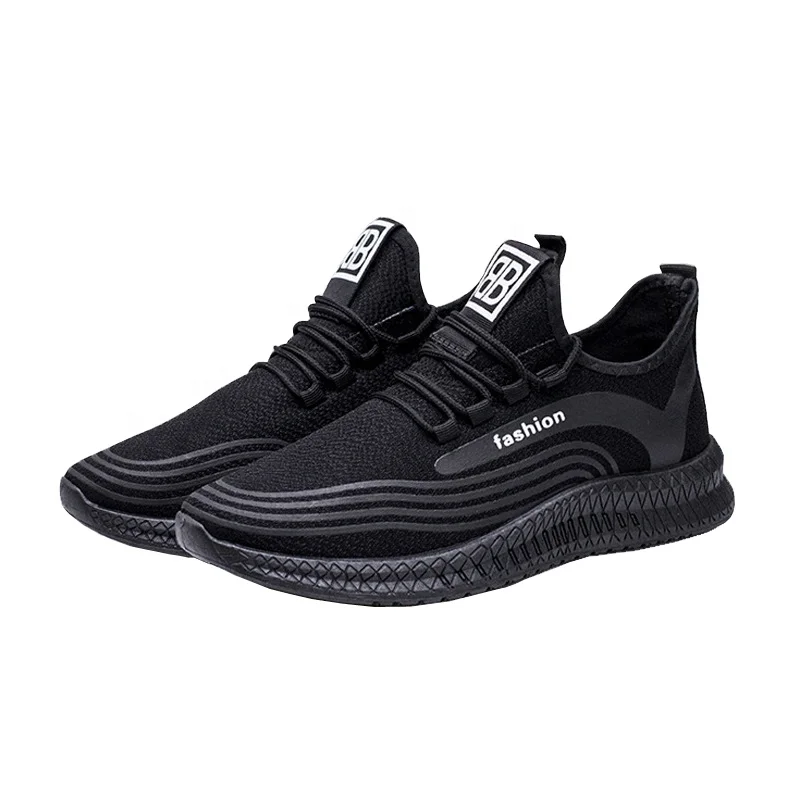 

wholesale china men athletic sports shoes fashion sneakers, Black, white