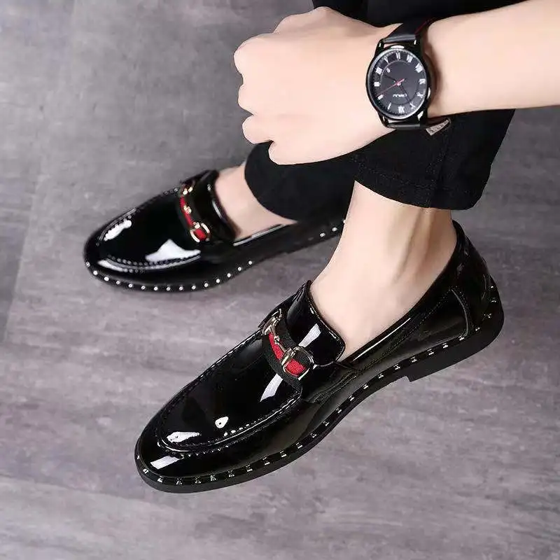 

quality classic fashion point toe leather men dress business formal shoes
