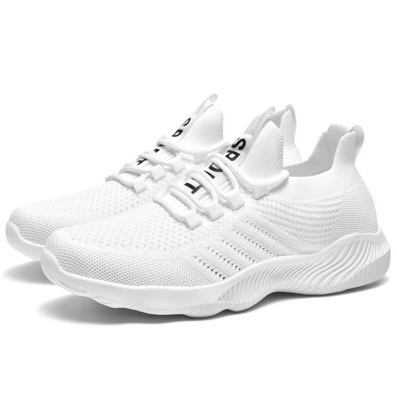 

Summer flying woven hollow sports shoes breathable casual men's shoes socks shoes, 4 colors