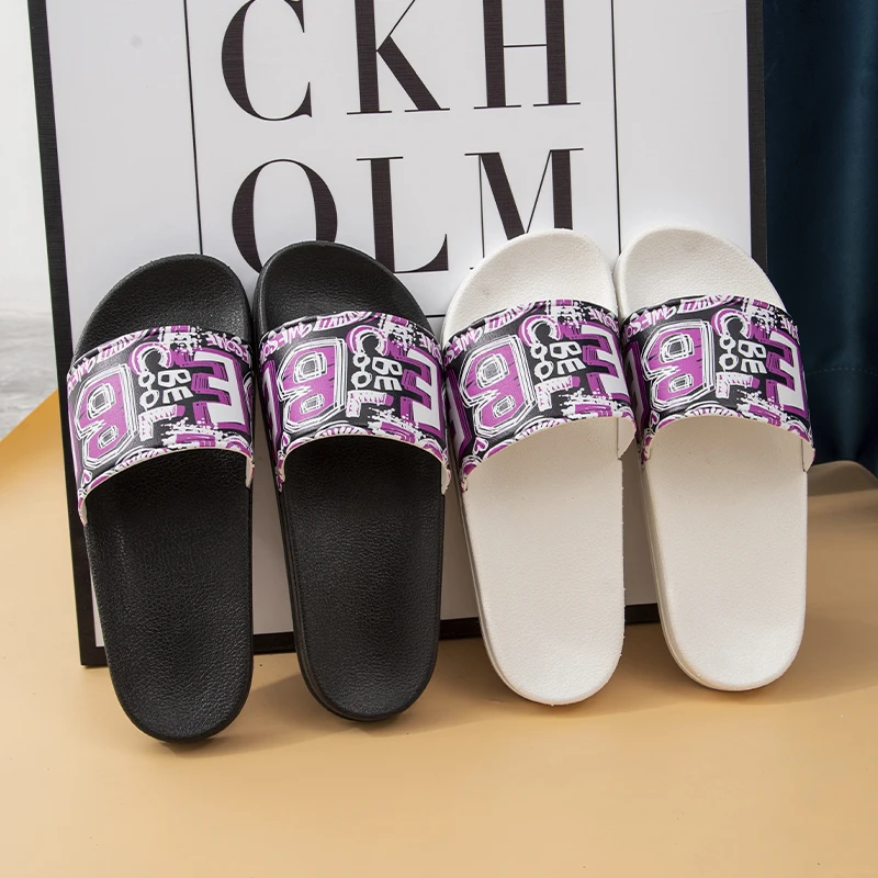 

BEBE Pattern Cartoon Sandals Hard-wearing Non-slip Soft Waterproof New Design Most Fashion Slippers, Black white