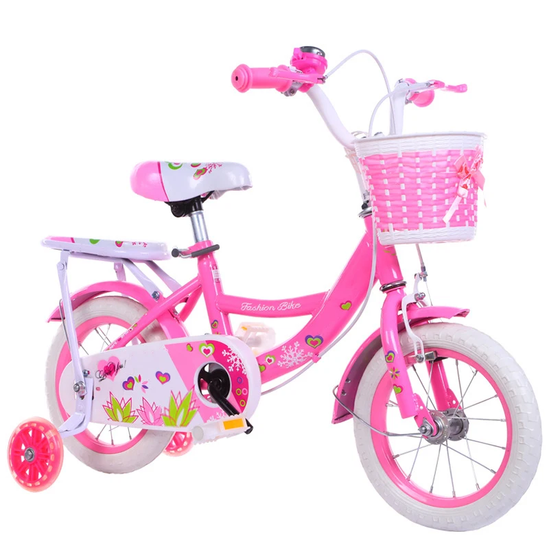 

12" 14" 16" 18" Kid's Bike Gears Ages 5-8 Training Wheels Little Princess Style Toddler Bike Seat For Girls, Customized