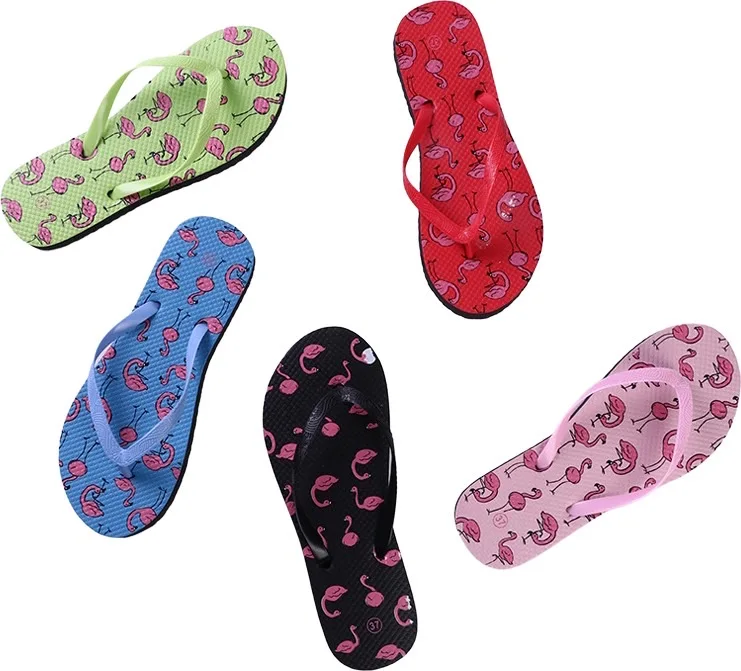 

Latest Design Cheap High Quality Beach Wholesale Flip-flops Colorful Printed Women Men Popular 2021 Footwear PE Slippers, Picture