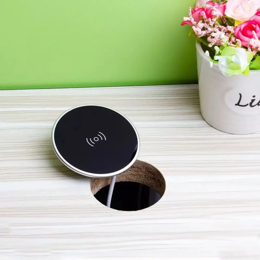 Wireless Charging Table Wireless Desk Charging Embedded Qi Charger for office hotel bar Table