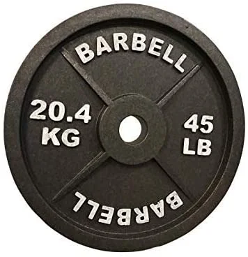 

High quality weight plate black painted cast iron 2.5lb to 45lb weight plates barbell plates