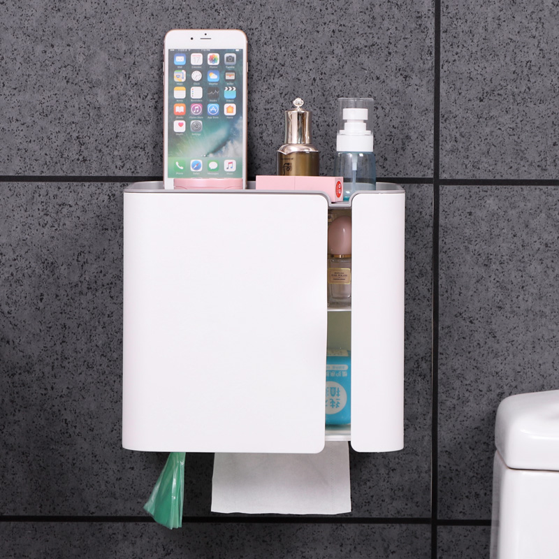 

multi-function plastic tissue box bathroom storage box