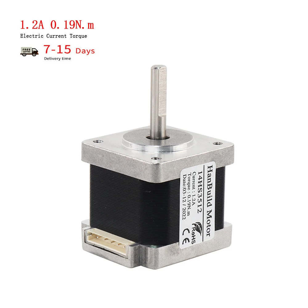 

HanBuild 35 stepper motor 14HS3512 4-lead 1.2A 0.19N.M 1.8 Degree For 3D Printer Monitor Equipment stepper motor Nema 14