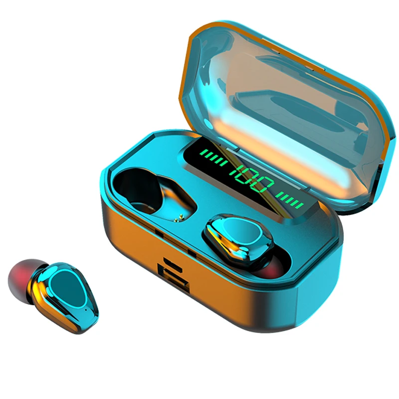 

New TWS BT V5.0 headphone LED Digital Display wireless headphone waterproof sports headphone