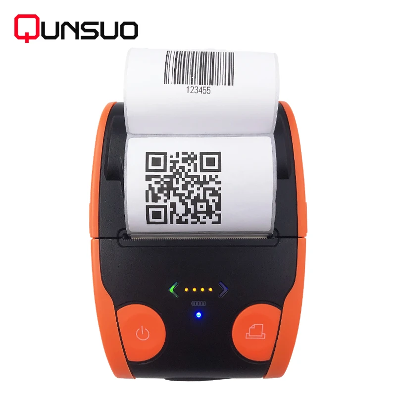 

Wireless Business Mobile Handheld Mini BT Ticket Label 58MM Barcode Qr code Small Portable Printer