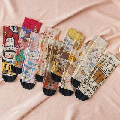 

sxx405 3D cartoon ladies in tube socks, Picture display