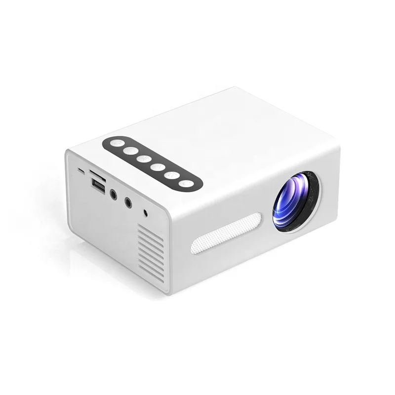 

Salange T300 LED Mini Projector Home Theater Media Audio Player support 1080P Video Pocket Portable Projektor VS YG300 Proyector, Yellow/black/blue