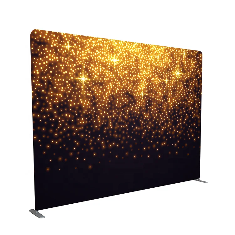 Custom printed pillowcase tension fabric wall display stand cover photo booth backdrop 8x8