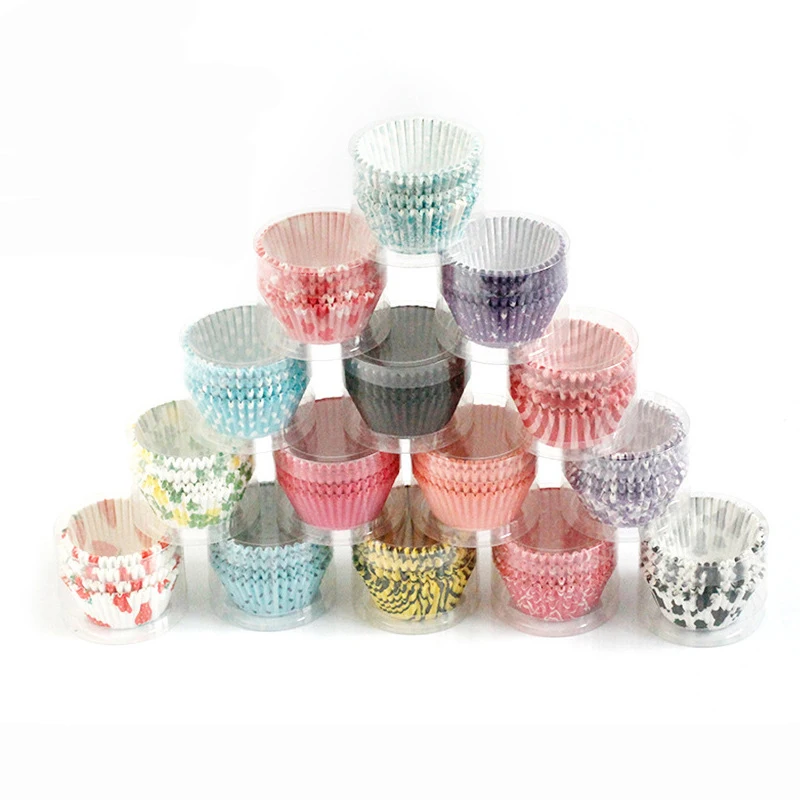 

Amazon Hot Selling Oven-safe Disposable Non-Stick Cake Baking Muffin Cups Paper Cupcake Liner, As picture
