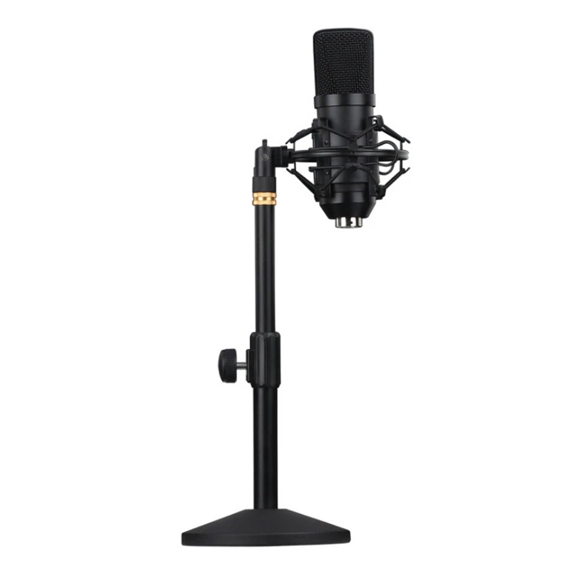 

Professional Microphone standing USB Studio Recording Echo Foldable condenser microphone, Black gold grey