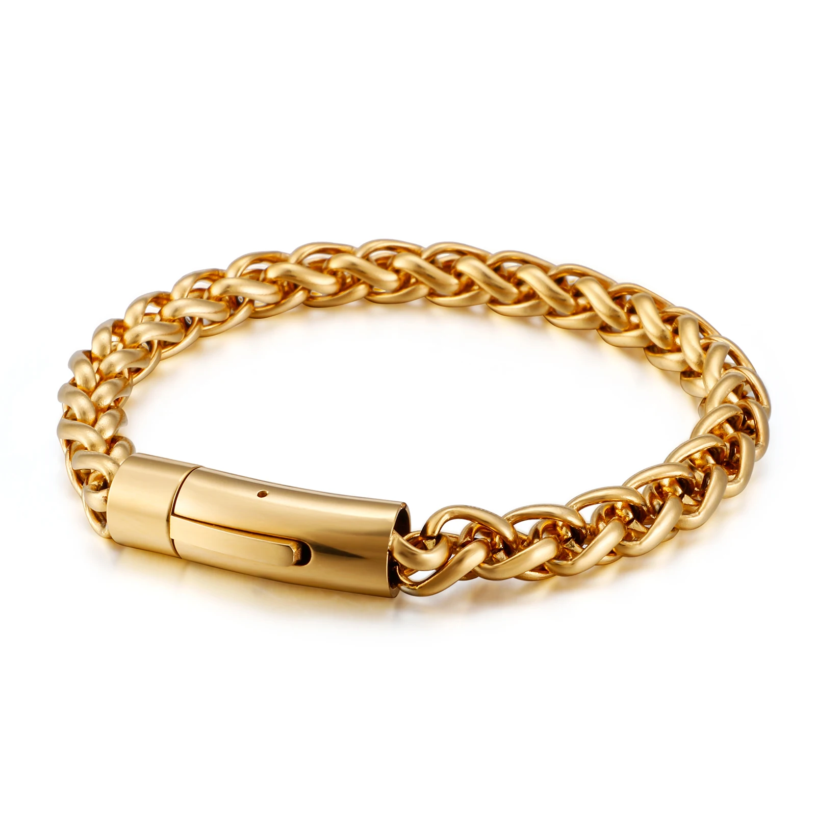 

KALEN European and American fashion stainless steel twist bracelet men