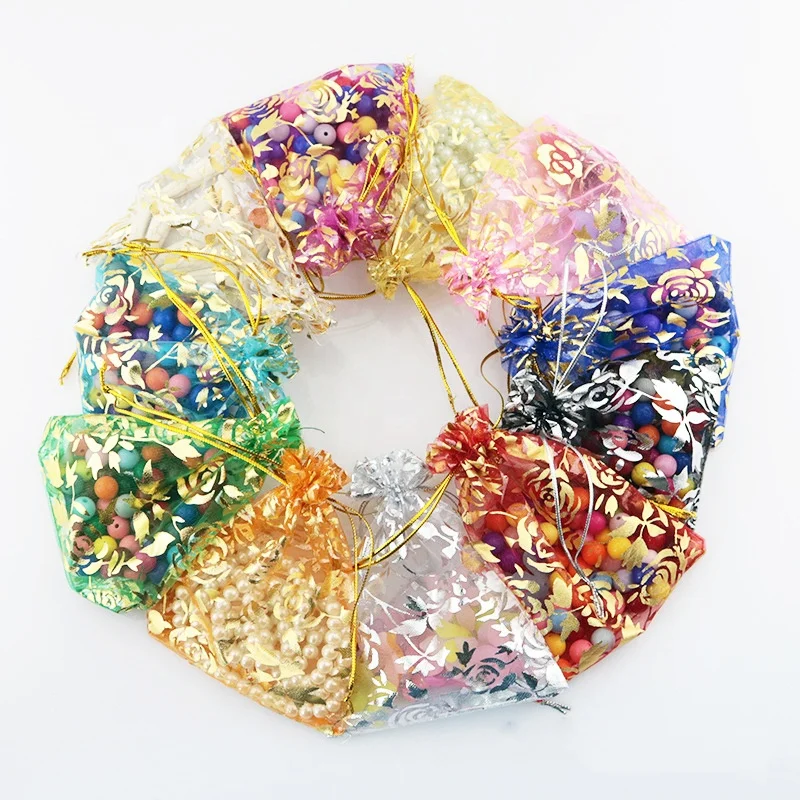 Customizable Logo Organza Jewelry Pouch Recyclable Organza Bag for Gifts and Accessories