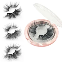 

Free sample 25mm 5D 100% real mink strip eyelashes private label 25mm fluffy mink lashes eyelash vendor custom packaging 01