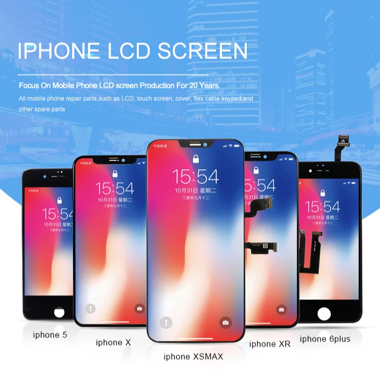 

LCD Screen for iPhone X XS XR XS Max 11 12 Pro Max Mini 5S 5 6 6S 7 8 Plus OLED Screen Repalcements Display Mobile Phone LCD, Black white