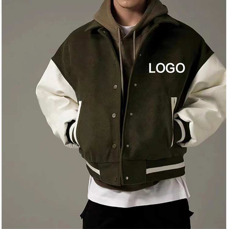 

E220789 2024 OEM Hot Fashion Custom Letter Patches Baseball Jacket Winter Fleece Mens Outwear Windbreaker letterman jacket