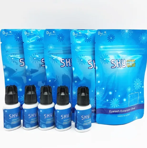 

Hot Sell Korea sky S+ glue with sealed bag private label fast drying 1s sky glue eyelash extension black eyelash sky adhesive