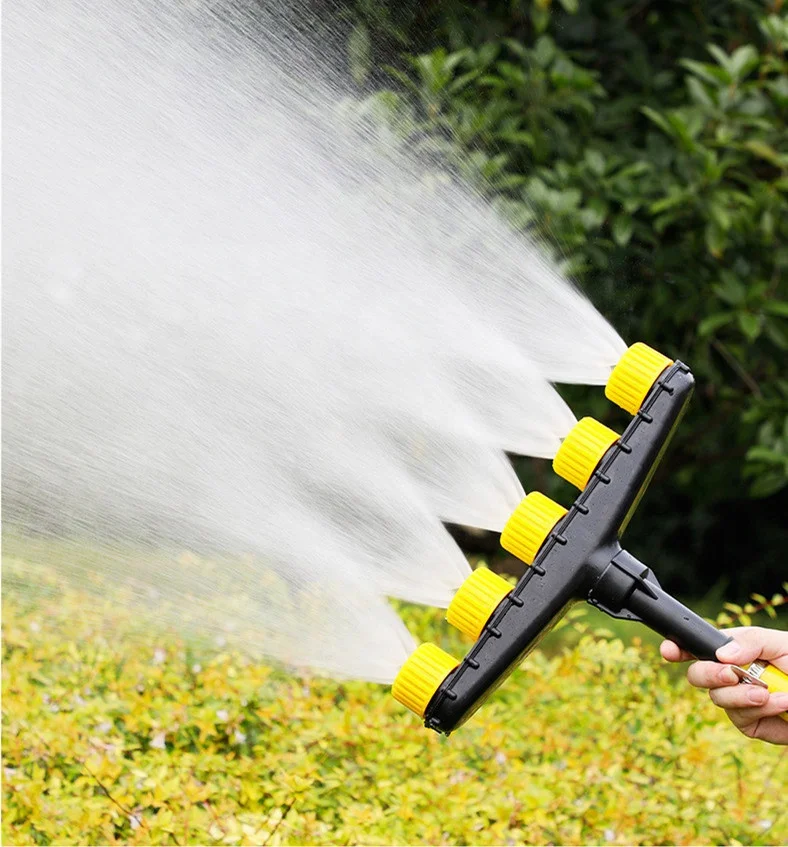 

high quality garden sprinkler multi-head spraying for garden lawn, Yellow