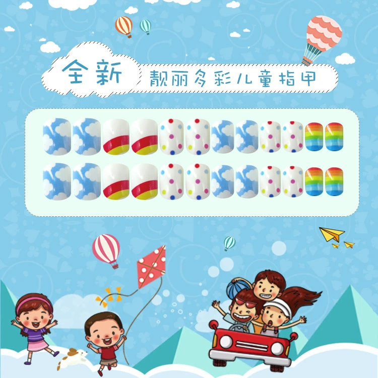 

kids press on nails cartoon press on nails kids artificial nail tips false