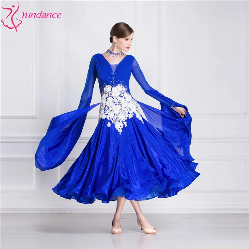 B-18409 New Pearl Silk International Standard Ballroom Dance Dress Performance Ballroom Dance Party Dress For Competition