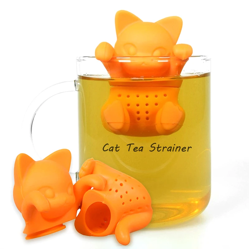 Food Grade Silicone Teabags Cat Infuser Tea Strainer