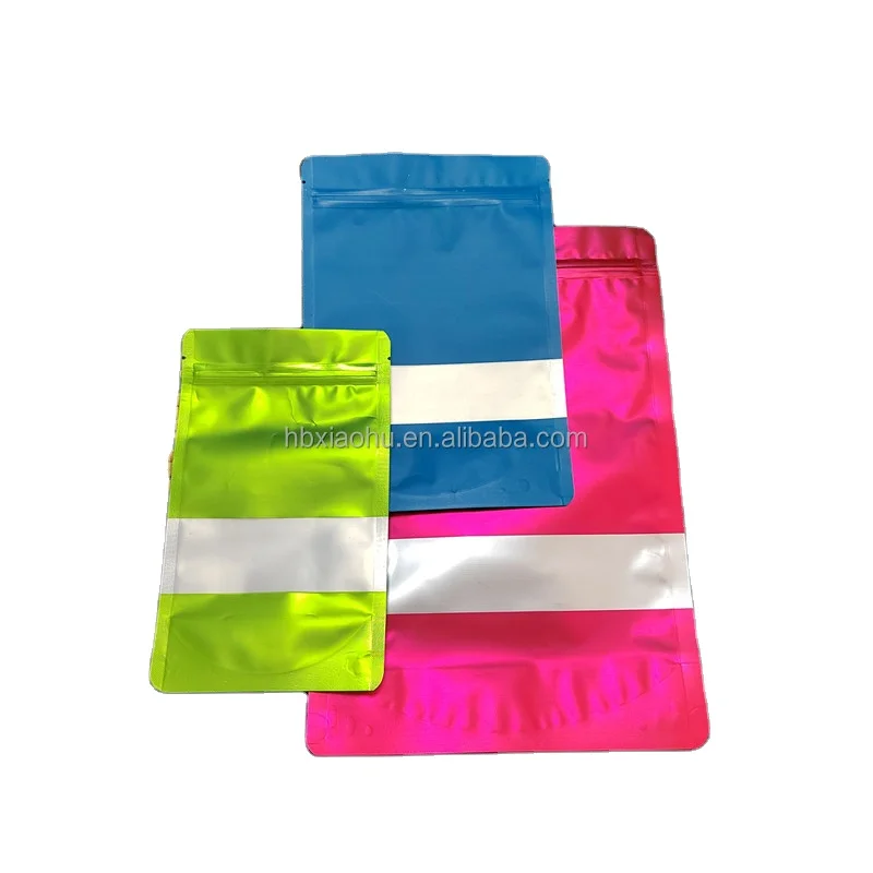 

Color window self-supporting aluminum foil bag with window frosted self-sealing bag food packaging stand up zipper top pouch