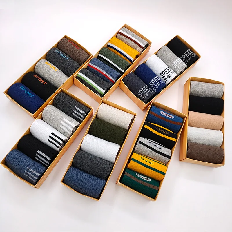 

SHANXIN cheap price cotton socks custom service socks gift men's socks box set
