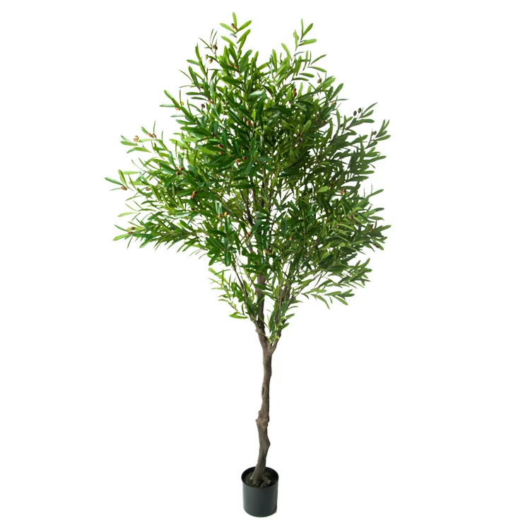 

Manufacturer Plastic Spherical Olive Oil Fruit Tree Balcony Garden Decoration Artificial Olive Tree Artificial plant tree, Green or yellow edge