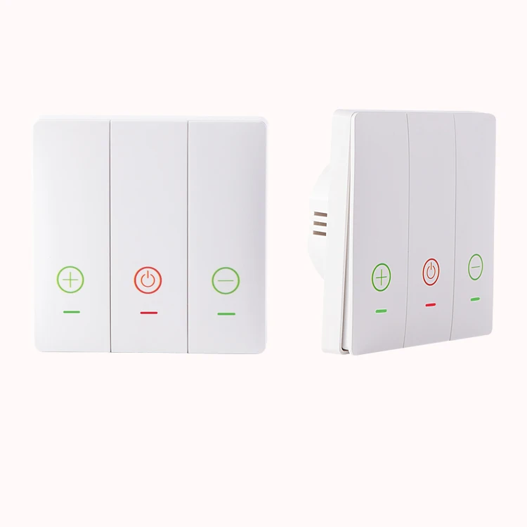 EU Google Home Tuya Smart Wireless Light Switch Wifi zigbee Push Button 3 Gang 2 Way switch dimmer for triac dim led