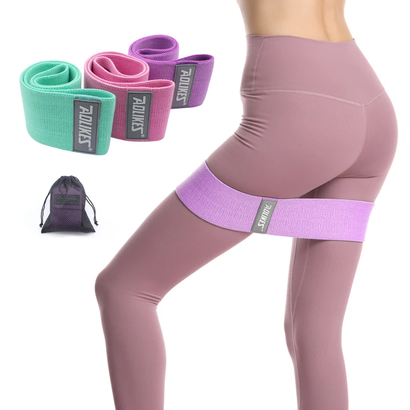 

Custom Resistance Exercise Band Women Elastic Hip Circle Fabric Resistance band