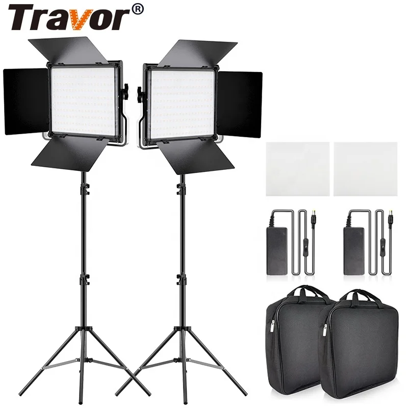 

Travor L4500K 2 in 1 professional photographic equipment lights set digital display fill panel lamp photo studio led video light